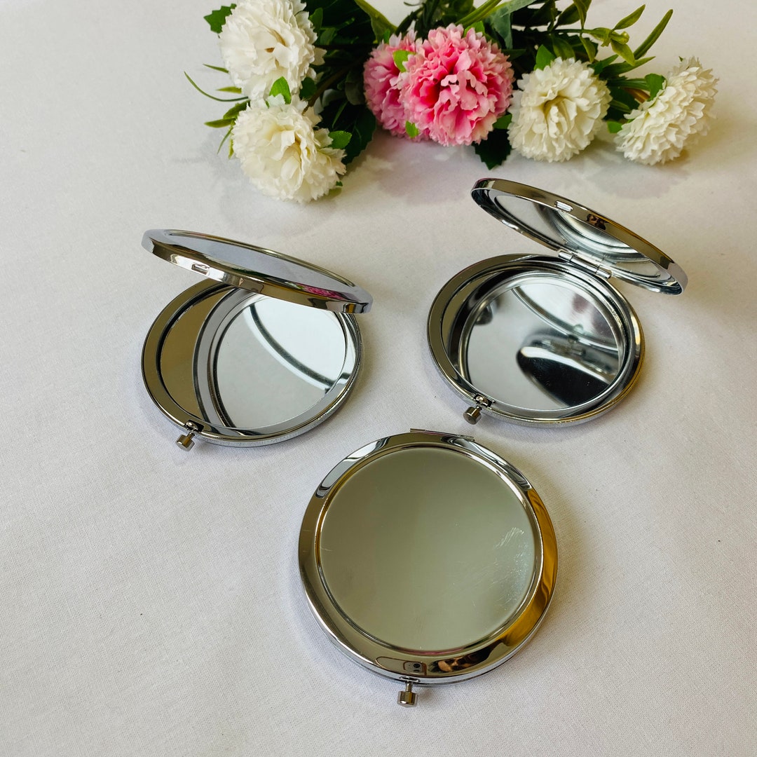 3 Pieces Embroidery Blank Pocket Mirror Kit, Embroidery Craft Supply Pocket Mirror, Wholesale