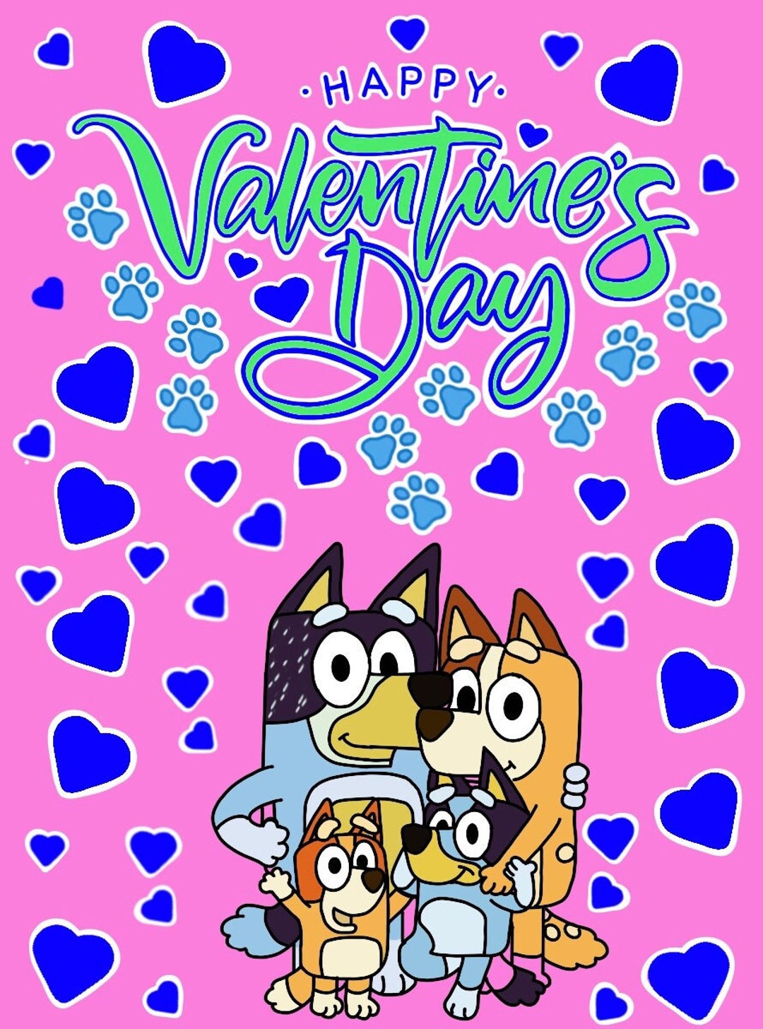 Bluey Valentines Day Exchange Cards - Etsy