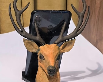 Deer-Inspired 3D Printed Phone Stand – Unique and Stylish STL File