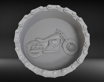 motorbike ashtray stl file 3d printed file home decor