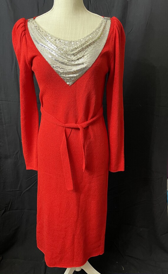Red and Silver St John Dress - image 1