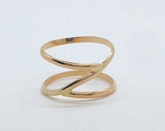Statement wrap ring; gold fill ring; Sterling silver ring; minimalist ring; dainty ring; gift for her; Mother’s Day