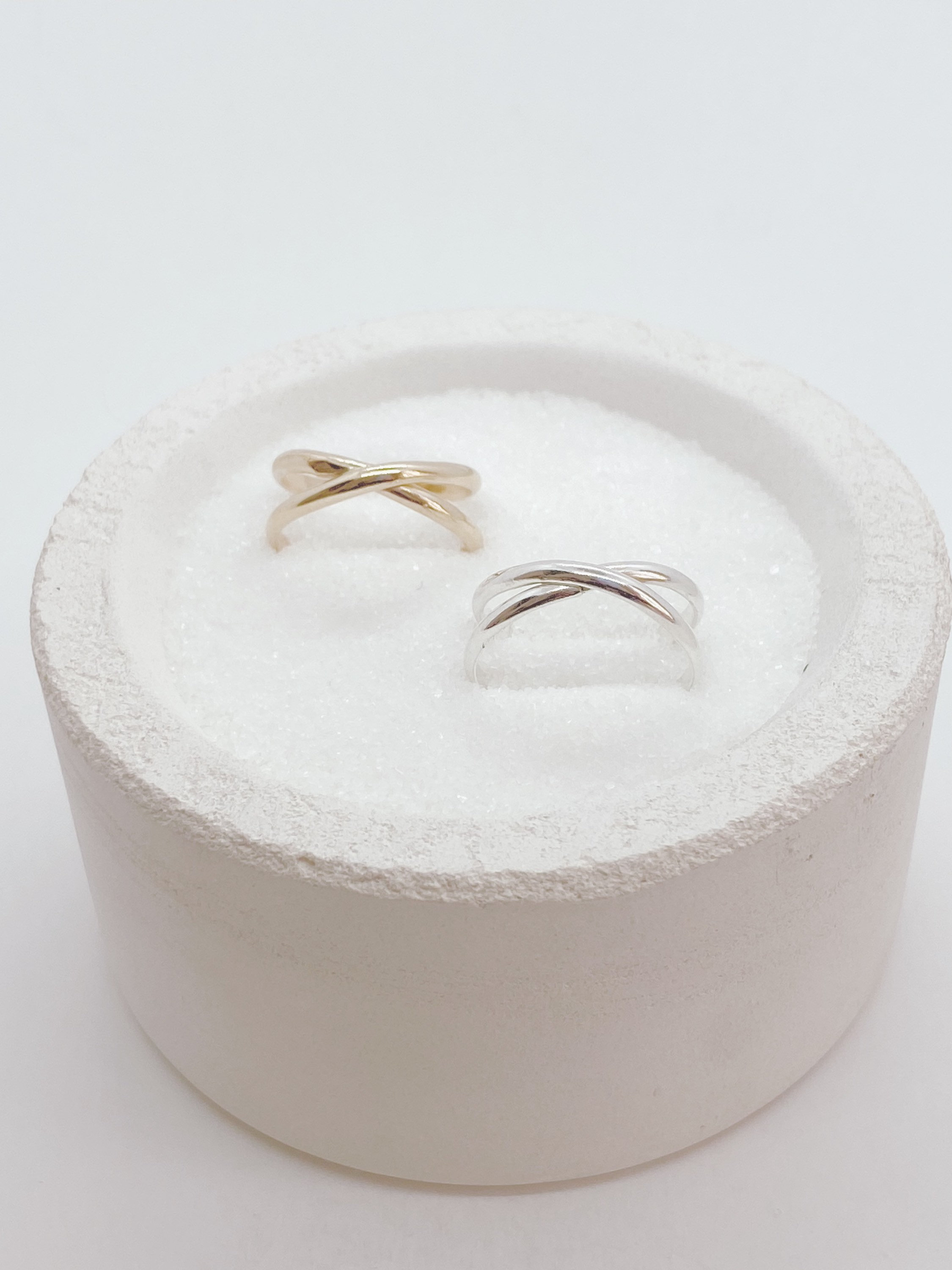 Infinity Double Ring Modern Ring Minimalist Ring Gold Fill - Etsy