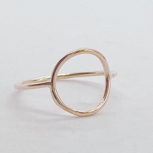 Open circle ring; dainty ring; minimalist ring; gold fill ring; sterling silver ring;karma ring; gift for her; thin ring; infinity ring