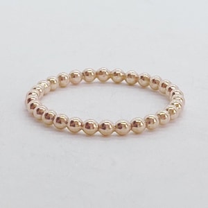 Beaded ring; sterling silver ring; gold fill ring; minimalist ring; dainty ring; dot ring; bead ring; stacking ring; gift ; stacked rings