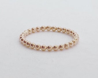 Beaded ring; sterling silver ring; gold fill ring; minimalist ring; dainty ring; dot ring; bead ring; stacking ring; gift ; stacked rings;