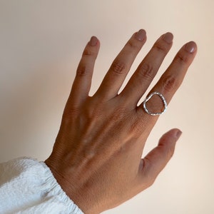 Irregular Diamond Open Ring