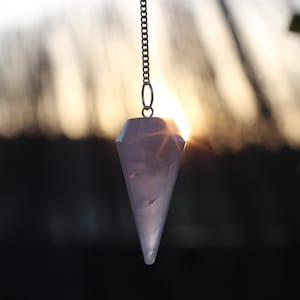 pendule quartz rose, divination, pendule radiesthésie