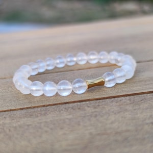 Moonstone, beaded bracelet, handmade, women&#39;s bracelet, natural stone, gemstone