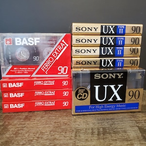 Nouveau BASF, Collection de cassettes Sony 90 minutes neuves scellées