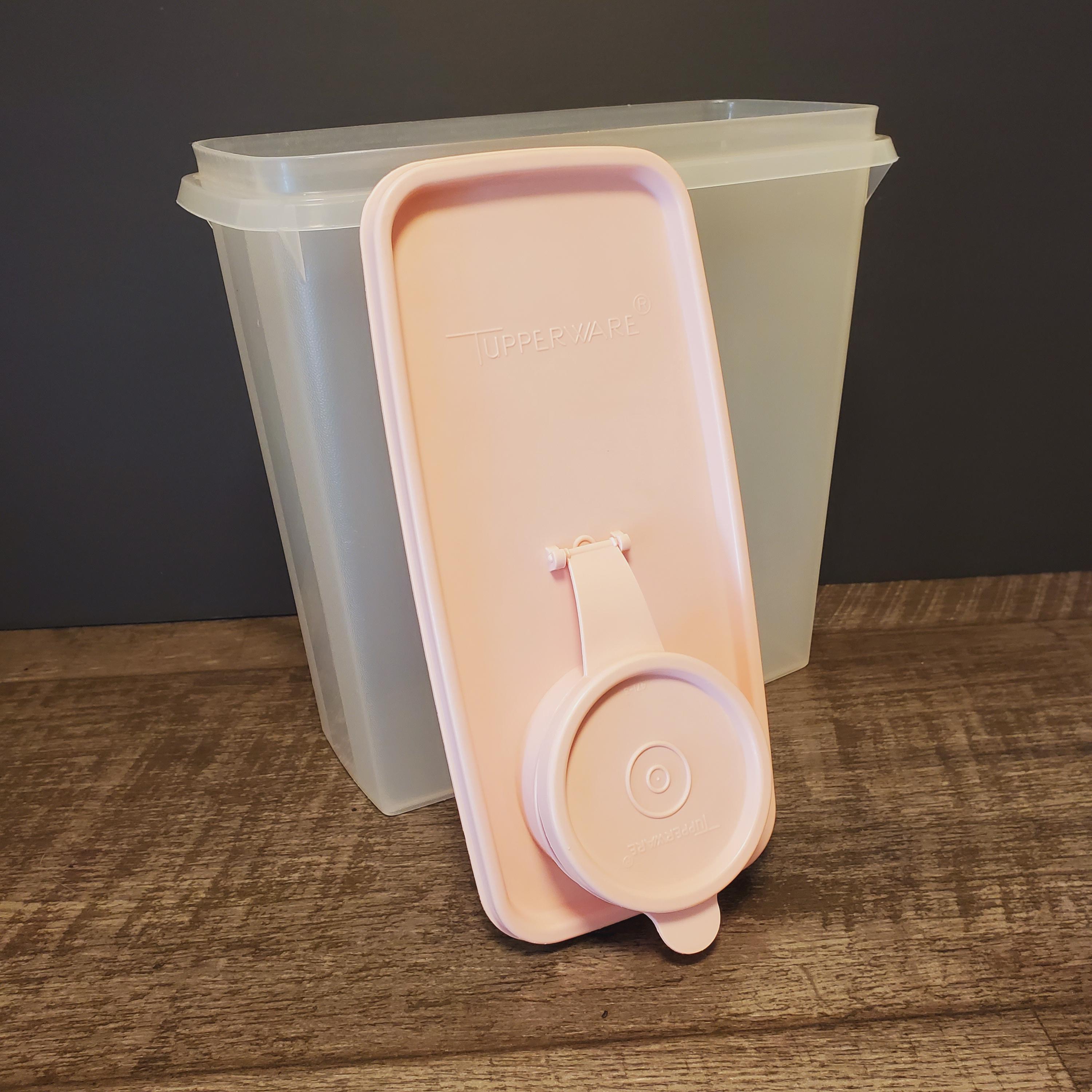 Pink Lid Tupperware Vintage Storage Canister Opaque