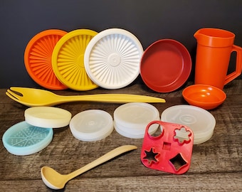 Replacement Vintage Tupperware Lids, Coasters, Spoons, Utensils, Tools, Toys