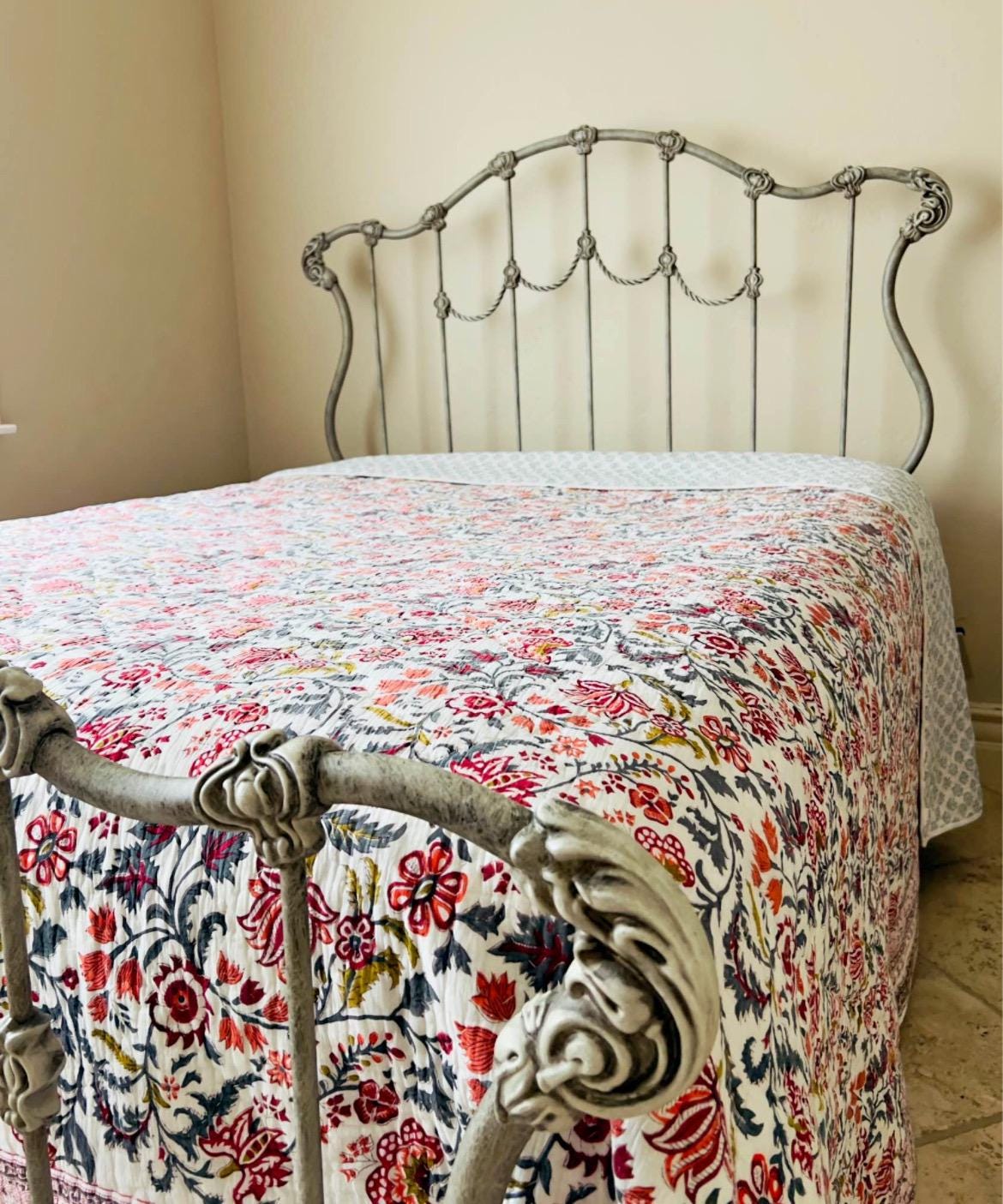 Haut De Lit à Baldaquin Sears & Roebuck – Vert écume, Taille Réelle (full) – Vintage NOS