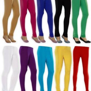 32 Plus Colours Churidar Ladies Cotton Ankle Plain Leggings at Rs