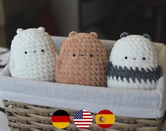 Haakpatroon beer knuffels amigurumi sleutelhanger pdf-patroon