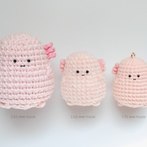 Axolotl Crochet Pattern Plushies Amigurumi Keychain PDF Pattern