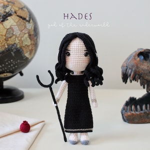Crochet doll amigurumi pattern Hades greek mythology god of the underworld - PDF pattern