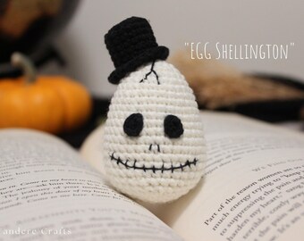 Skellington Crochet Pattern "Egg Shellington" Amigurumi PDF Pattern -  Halloween Skellington