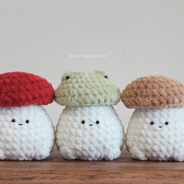 Crochet Pattern Mushroom Plushies Amigurumi PDF Pattern