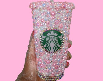 Pearl and Rhinestone Venti Starbucks Cold Cup