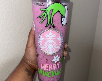 The Grinch Snowglobe Tumbler | Grinch Christmas Snowglobe | Tumbler