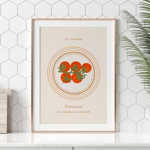 Tomato Illustration, Beautiful Vintage Print, French Countryside Poster, Printable Wall Art