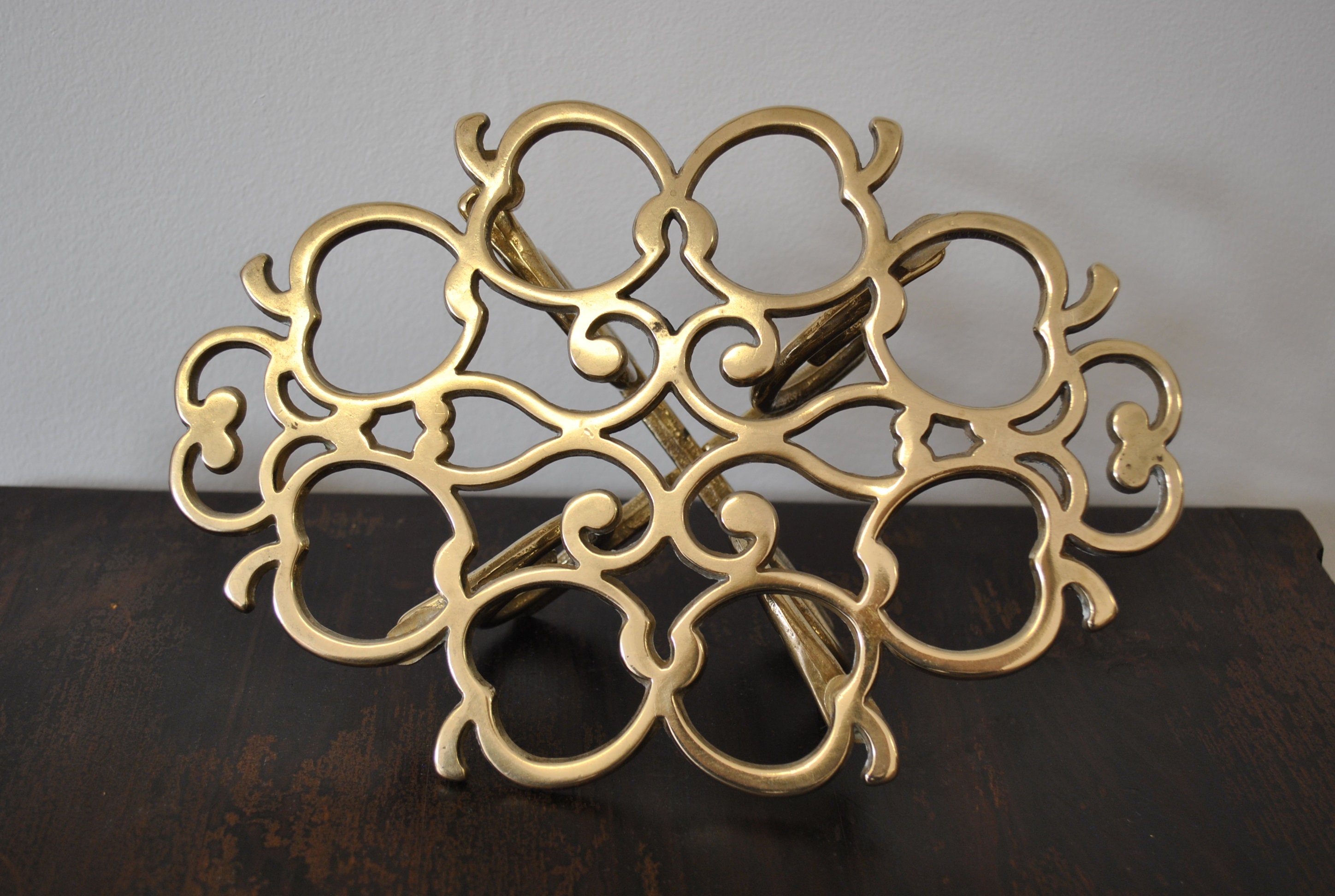 Dessous de Plat Laiton Vintage Motif Pommes