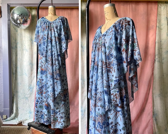 mushroom sheer chiffon cowl neck maxi dress Mushroom Sheer Chiffon Cowl Neck Maxi Dress
