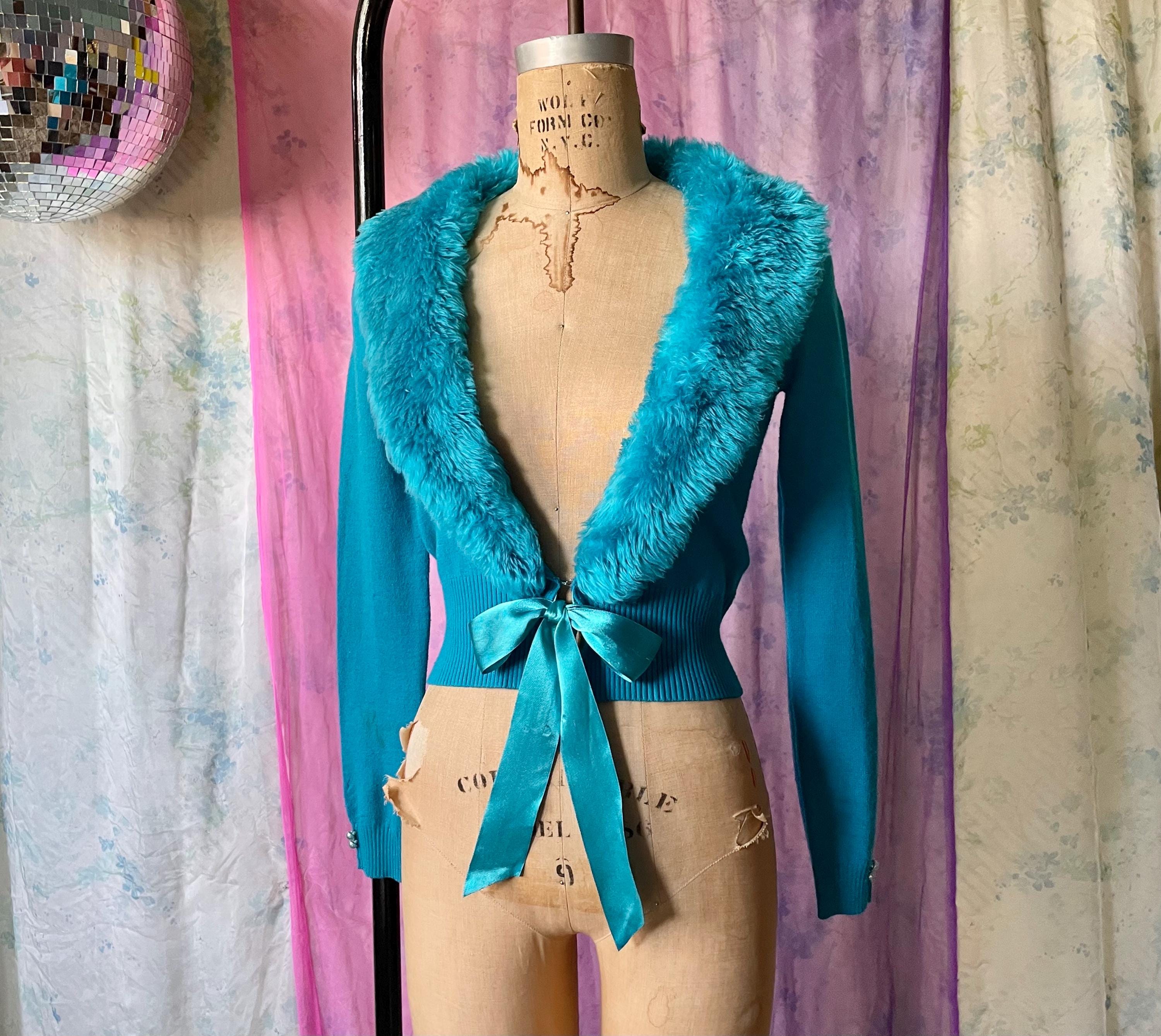 Y2k Fur Trim Jacket - Etsy