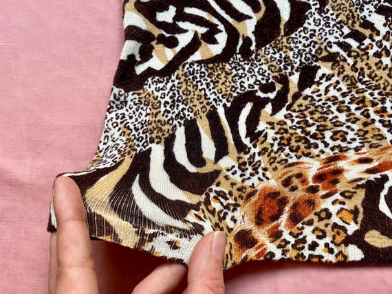 Y2K Leopard Print Knit Shell Top / Vintage Animal Print Y2K Leopard Print Knit Shell Top / Vintage Animal Print