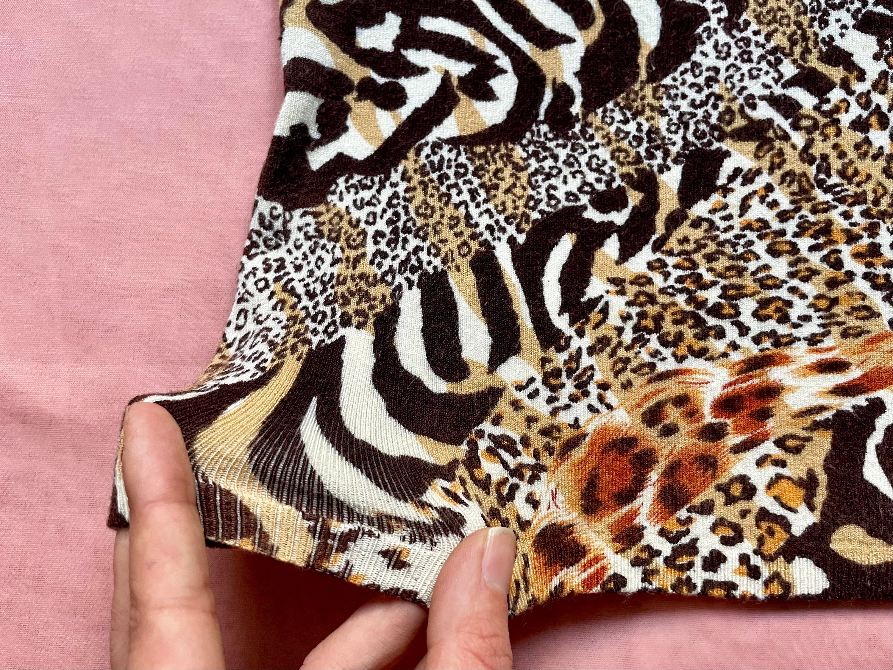 Y2K Leopard Print Knit Shell Top / Vintage Animal Print Y2K Leopard Print Knit Shell Top / Vintage Animal Print