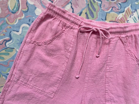 80s Pastel Pink Beach Shorts / 1980s Vintage Berm… - image 2