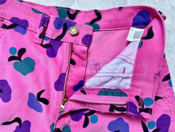 80s pink floral corduroy pants xs / vintage OshKosh B… - Gem