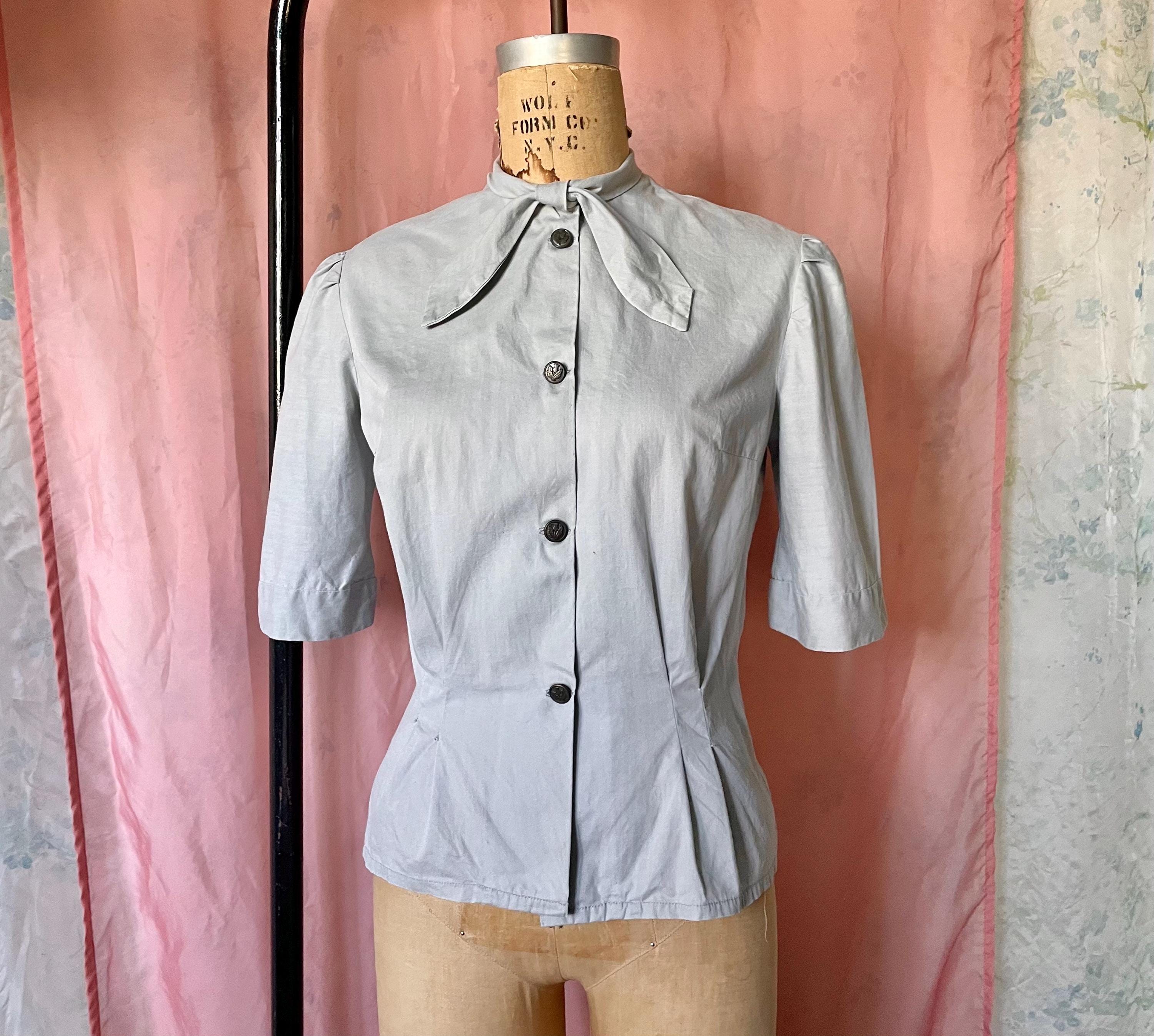 Grey Bow Blouse - Etsy Grey Bow Blouse - Etsy