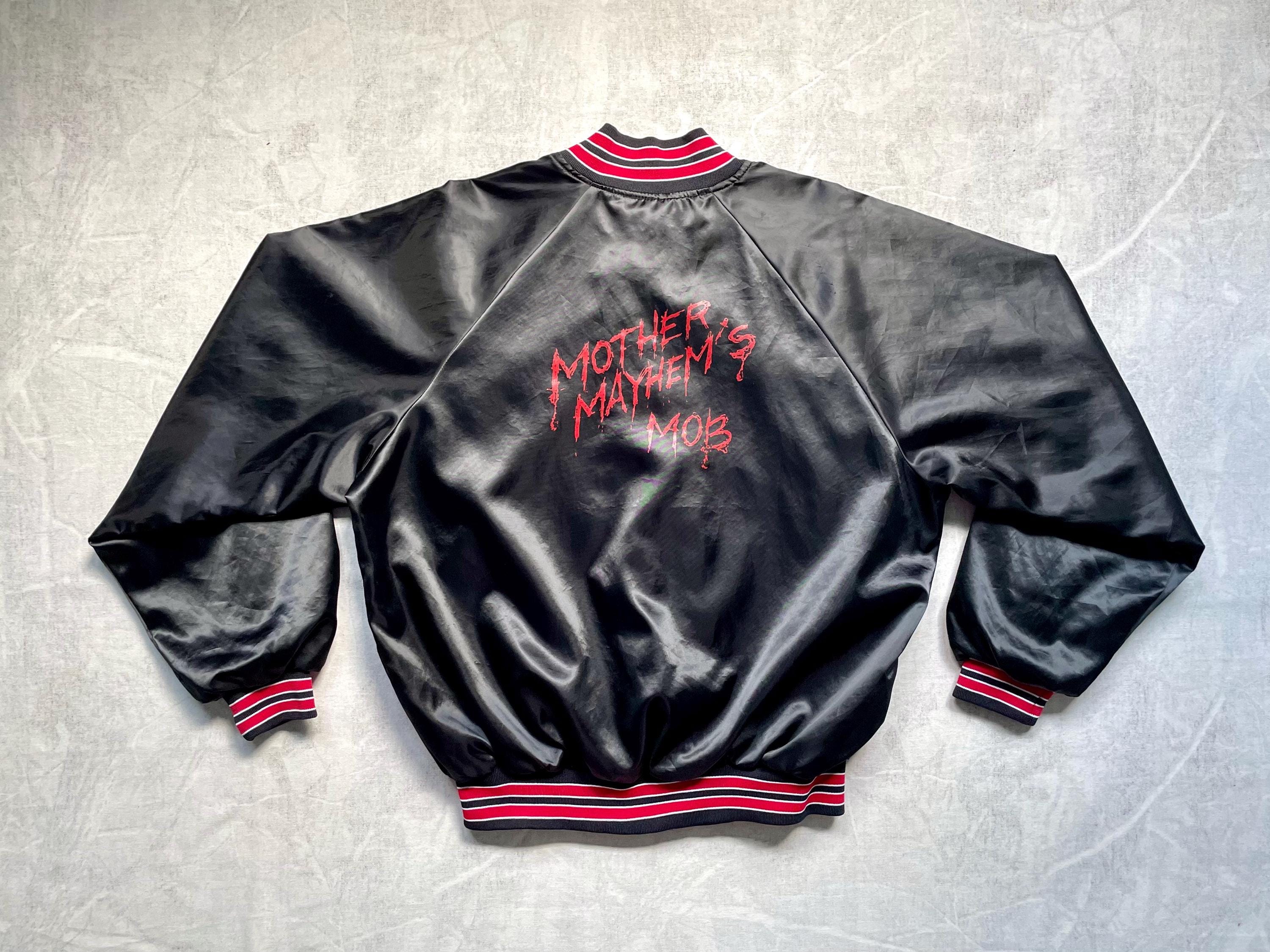 thumbnail interactive-video image 1 of Custom Varsity Jacket - Black Wool & Genuine Leather - Unisex Gothic Bomber College Style 1 of 3