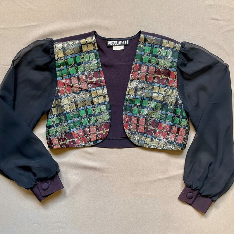 Textured Cropped Bolero Jacket main image 1