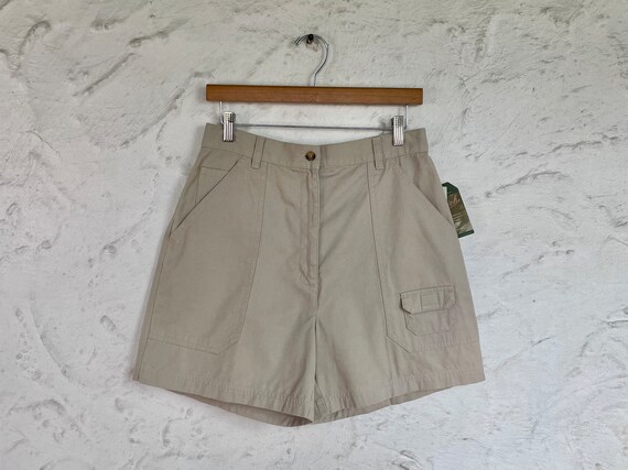 90s High Waist Khaki Cargo Shorts / Gorpcore Util… - image 7