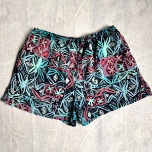 1980s Speedo swim shorts w/ pockets 4” inseam large / vintage swim trunks 42 waist / 80s 90s mens bathing suit / tropical nylon beach surf