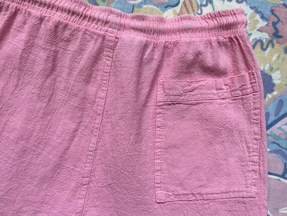 80s Pastel Pink Beach Shorts / 1980s Vintage Berm… - image 7