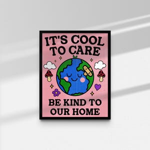 Earth Day Poster, Eco-Friendly Wall Art, Save The Earth Poster Print, Environmental Decor, Recycled Paper, Green Living, Earth Poster