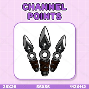 Jett Knives Twitch Channel Points Emotes, Jett Valorant Emotes, Twitch Channel Points for Streamer, Discord Emotes, Jett Channel Point