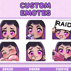 Reyna Valorant Twitch-emotes, Reyna Valorant Twitch-emotes, Twitch-emotes voor streamer, Discord-emotes, Reyna-emotespakket