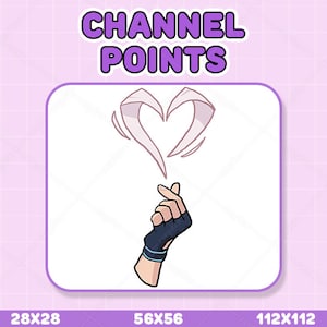 Jett Finger Heart Twitch Channel Points Emotes, Jett Valorant Emotes, Twitch Channel Points for Streamer, Discord Emotes, Jett Channel Point