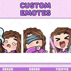 1x Custom Emotes, Emojis, Sub Emotes for Twitch, Youtube, Discord, Cute Emotes  Chibi Emotes Anime Emotes Stream Emotes