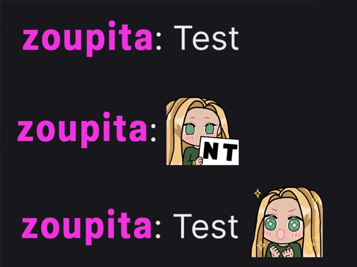 8x Egirl Blonde Hair Emotes, Emojis, Sub Emotes for Twitch, Youtube