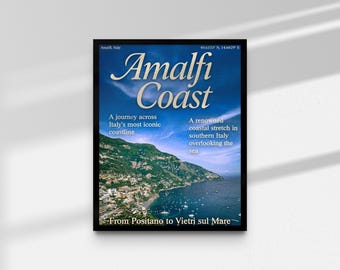 Amalfi Coast Poster, Travel Wall Art, Amalfi Coast Travel Poster, Wall Art Decor, Amalfi Coast print, Scenic Poster, Coastal Print, Travel