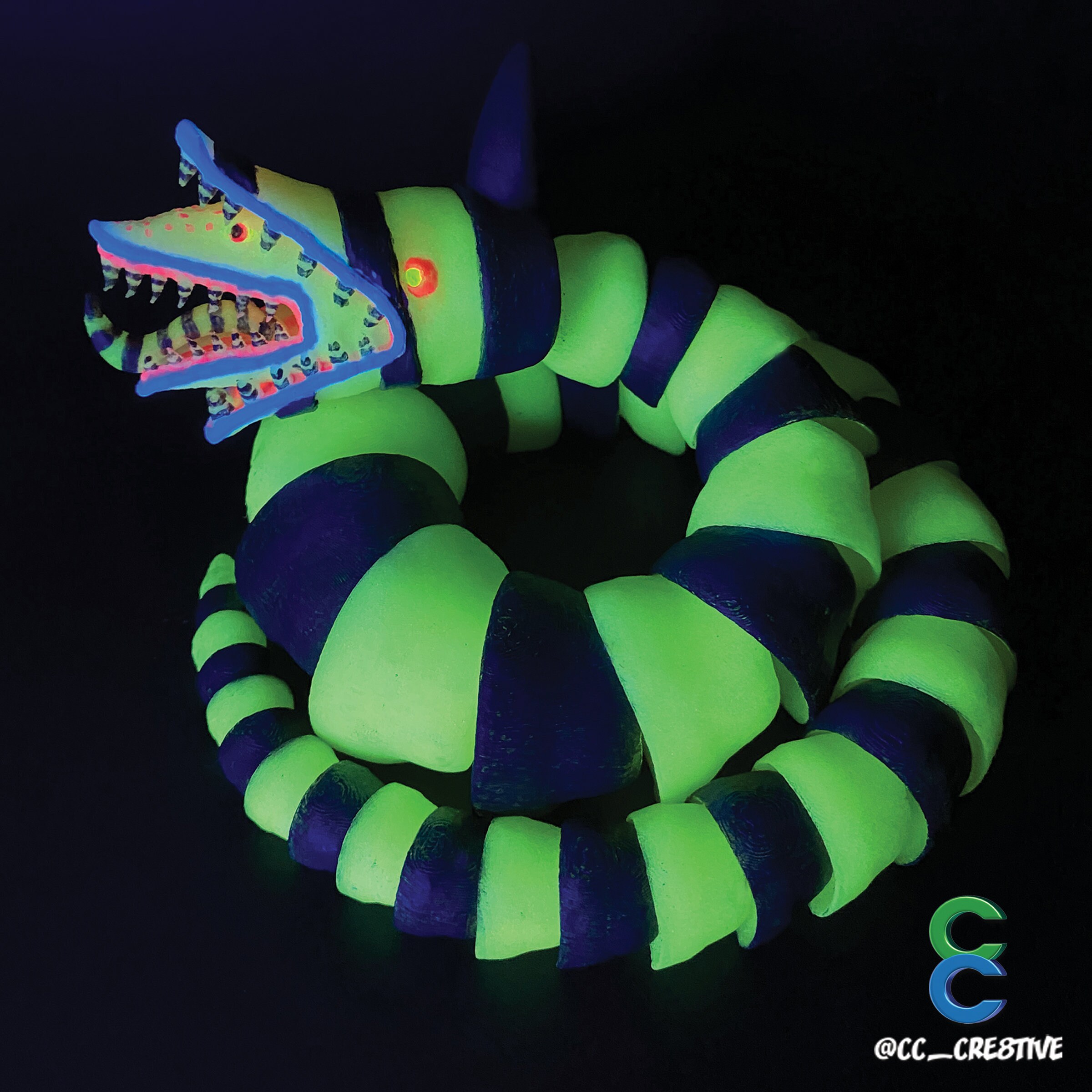 Beetlejuice Sandworm 3D Printed Flexi / Articulated Limited - Etsy