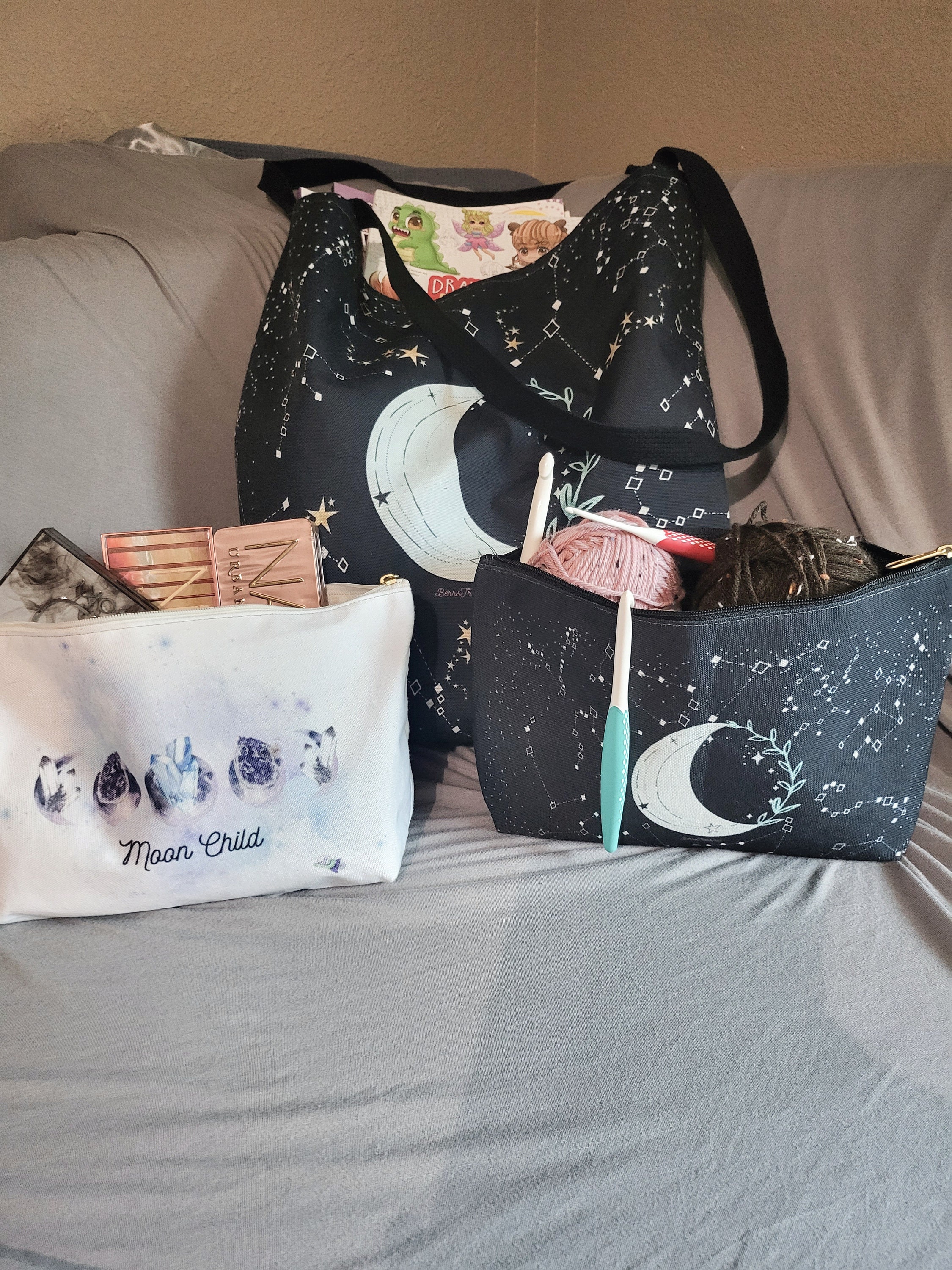 Constellation Accessory Pouch Bag, Tote Bag, Clutch for Everyday Use