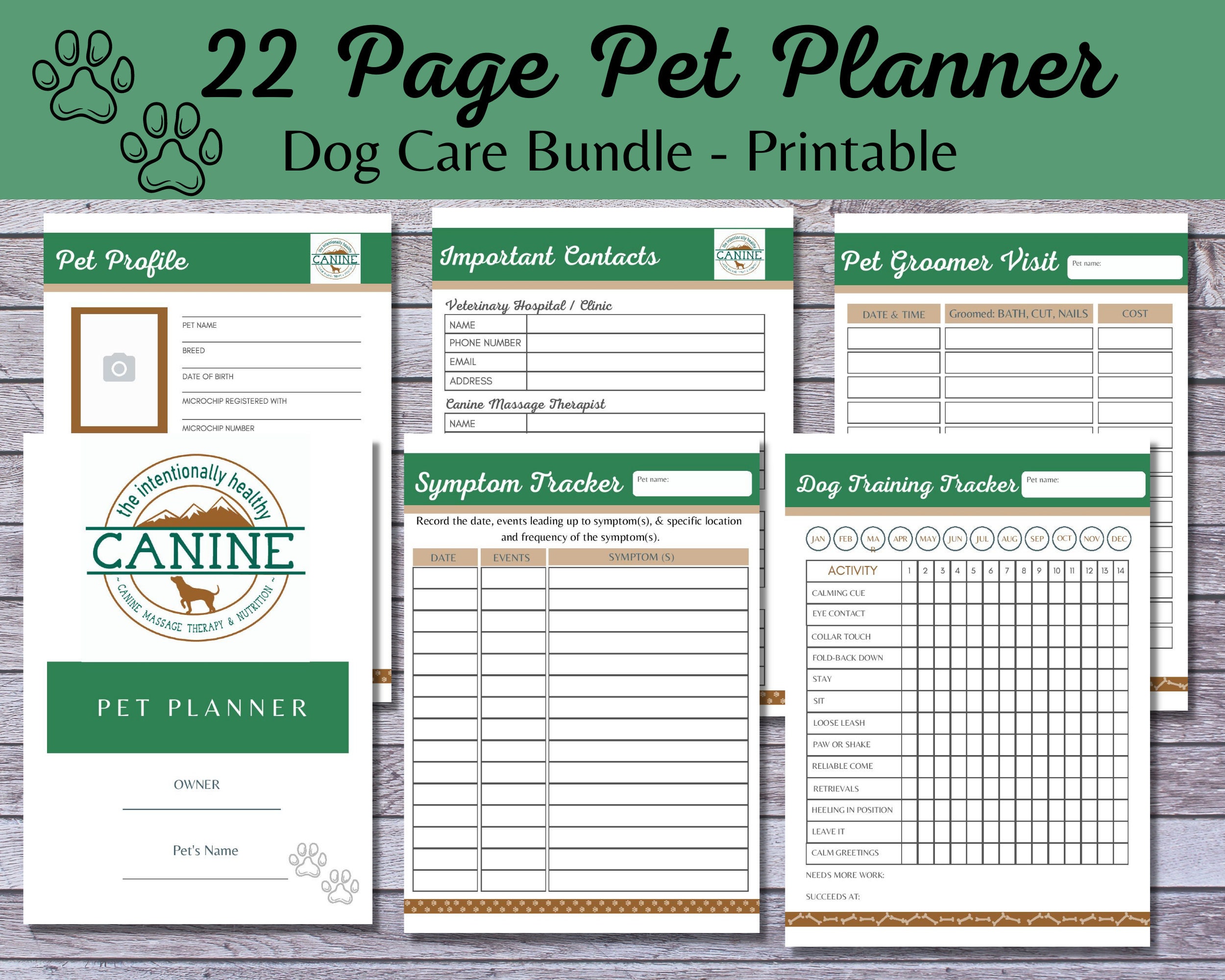 Pet Planner Dog Care Printable - Etsy
