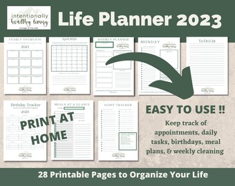 Healthy Living Printable Day Life Planner